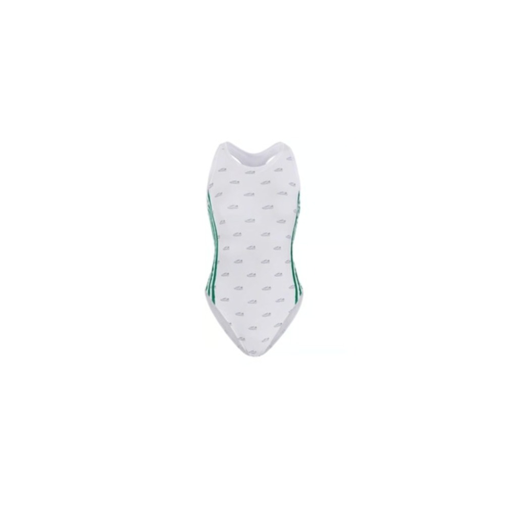 Adidas Racerback Bodysuit White/Green Stripe Logo Print XXL NWT MSRP $48